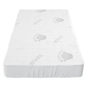 Boobeyeh tencel crib mattress cover - waterproof, breathable, for infants