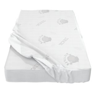 Boobeyeh tencel crib mattress cover - waterproof, breathable, for infants