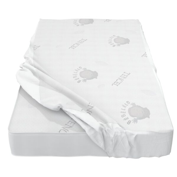Boobeyeh tencel crib mattress cover - waterproof, breathable, for infants - Image 13