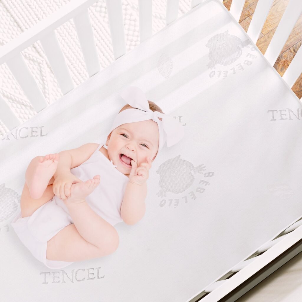 Boobeyeh baby crib mattress - dual-layer, safe, breathable, for infants & toddlers