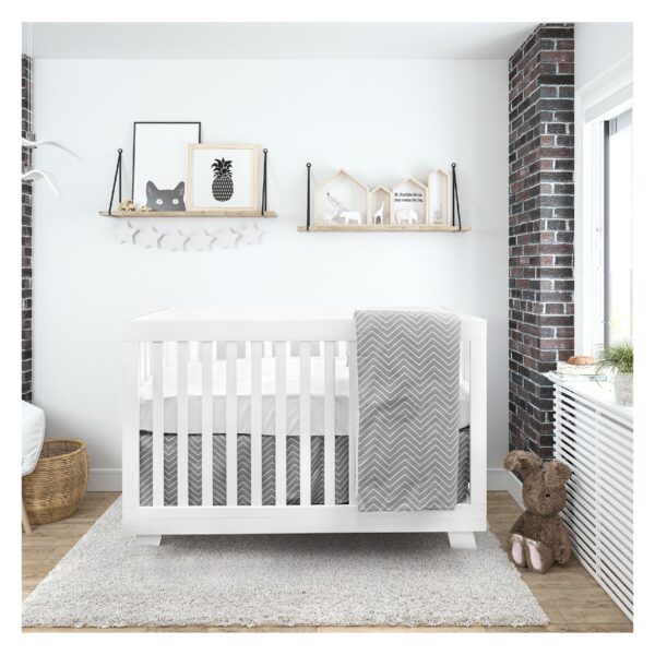 Boobeyeh baby crib bedding set for girls - 4-piece cozy nursery set - Image 2