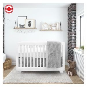 Boobeyeh baby crib bedding set for girls - 4-piece cozy nursery set