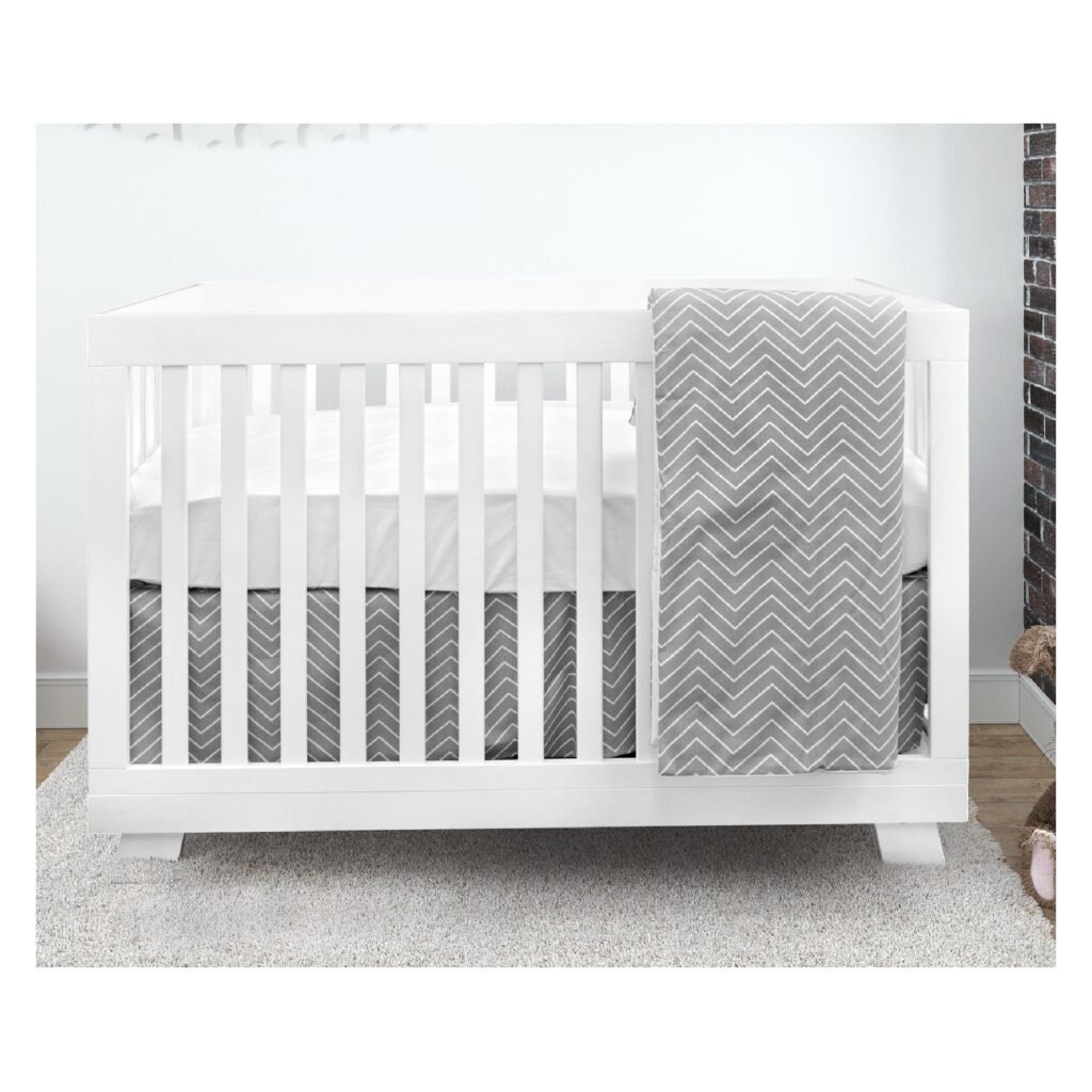 Boobeyeh baby crib bedding set for girls - 4-piece cozy nursery set