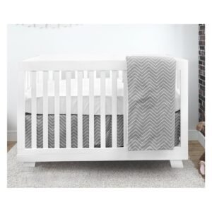 Boobeyeh baby crib bedding set for girls - 4-piece cozy nursery set