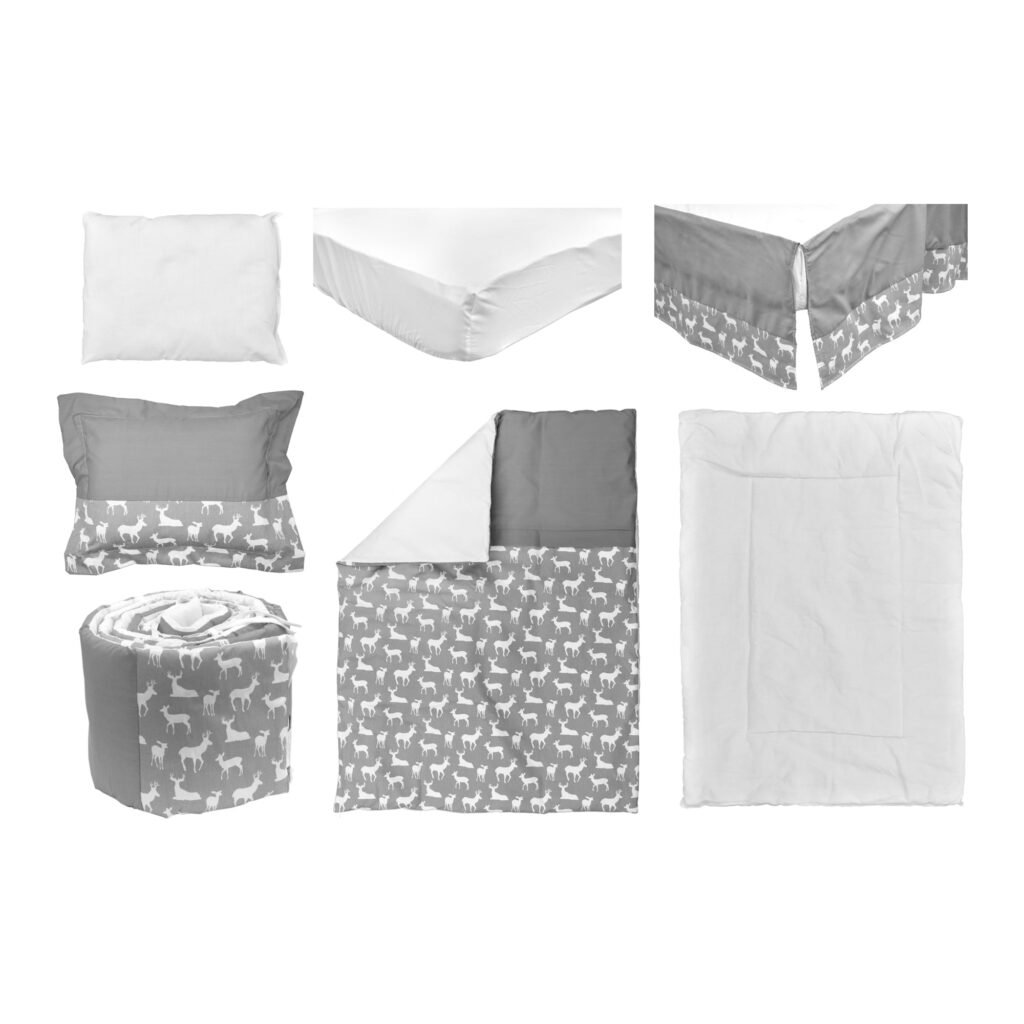 beb-7pcs4008 Bebelelo Nursery Crib Bedding Set for Boys and Girls - Baby Bedding 7 Pieces Set