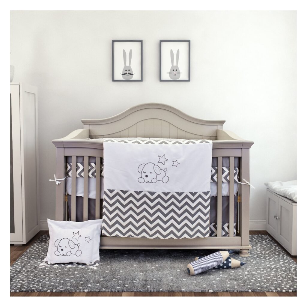 beb-7pcs714 Bebelelo Nursery Crib Bedding Set for Boys and Girls - Baby Bedding 7 Pieces Set