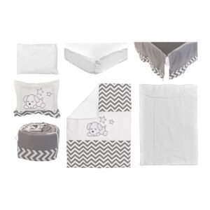 beb-7pcs7149 Bebelelo Nursery Crib Bedding Set for Boys and Girls - Baby Bedding 7 Pieces Set