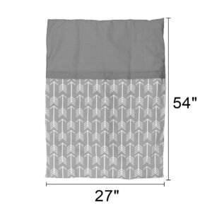 Boobeyeh 7-piece unisex arrow baby bedding set in gray