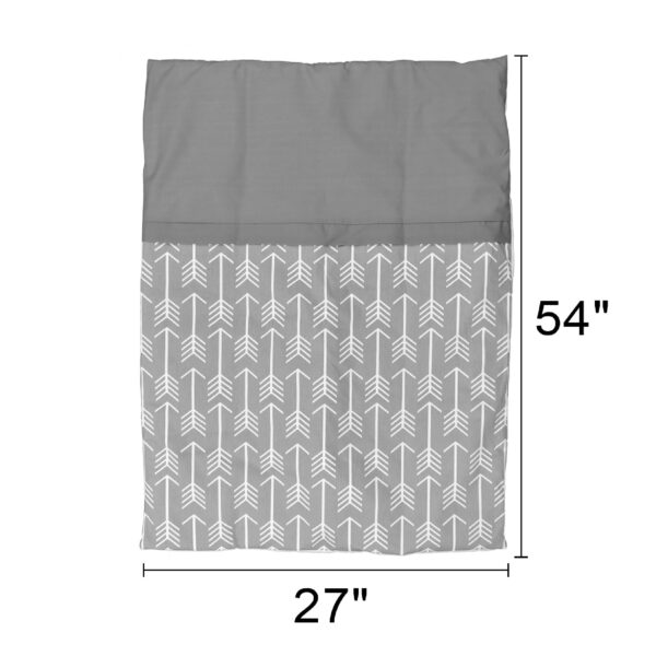Boobeyeh 7-piece unisex arrow baby bedding set in gray - Image 13