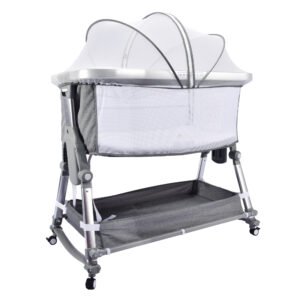 Borncerella bassinets model a 2 in 1 for newborn baby, gray