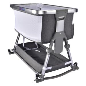 Borncerella bassinets model a 2 in 1 for newborn baby, gray