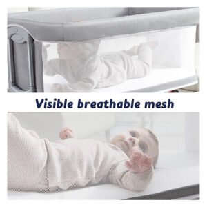 Borncerella 2-in-1 bassinet for newborns – adjustable - portable - gray