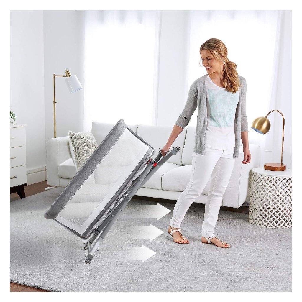 Borncerella 2-in-1 bassinet for newborns – adjustable - portable - gray