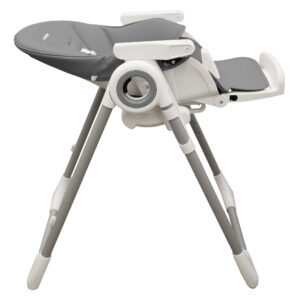Foldable high baby dining chair - Tronassimo H2 for kids - dark grey