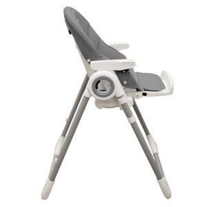 Foldable high baby dining chair - Tronassimo H2 for kids - dark grey