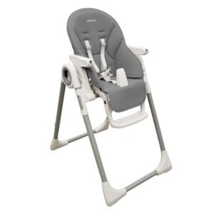 Foldable high baby dining chair - Tronassimo H2 for kids - dark grey