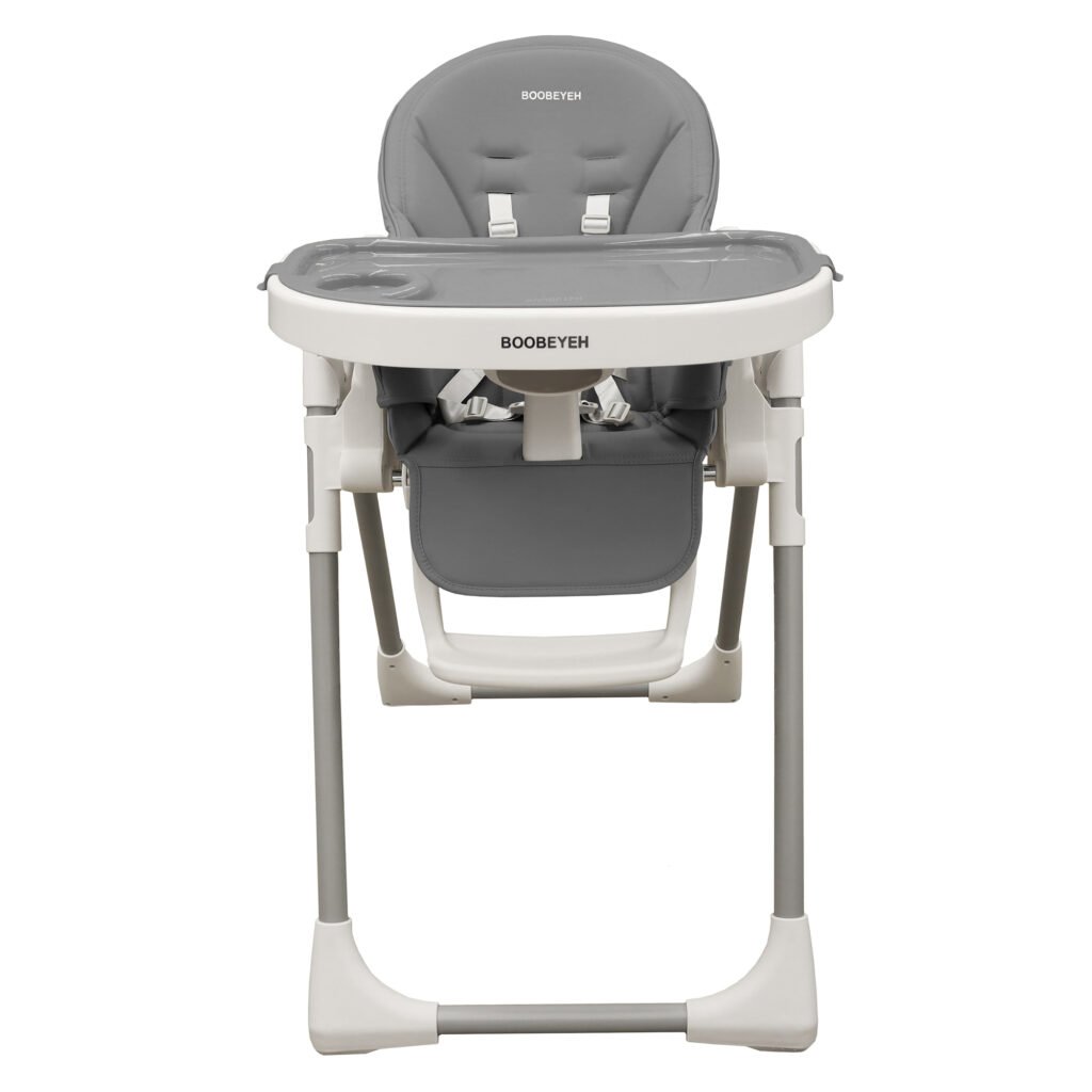 Foldable high baby dining chair - Tronassimo H2 for kids - dark grey