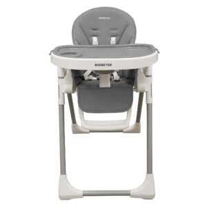 Foldable high baby dining chair - Tronassimo H2 for kids - dark grey