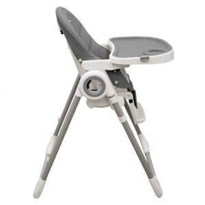 Foldable high baby dining chair - Tronassimo H2 for kids - dark grey