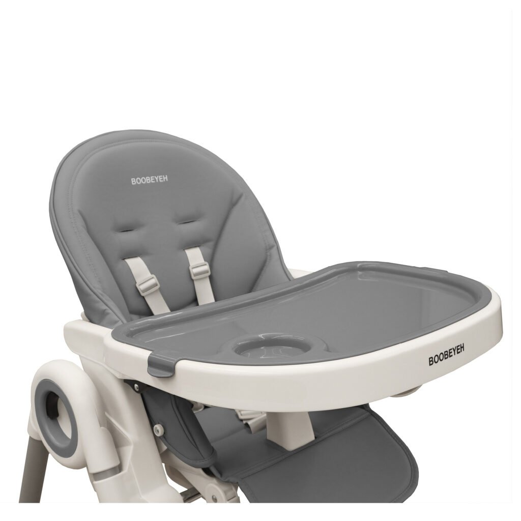 Foldable high baby dining chair - Tronassimo H2 for kids - dark grey