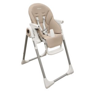 Boobeyeh, tronassimo model h2 foldable high baby dining chair for kids, light grey
