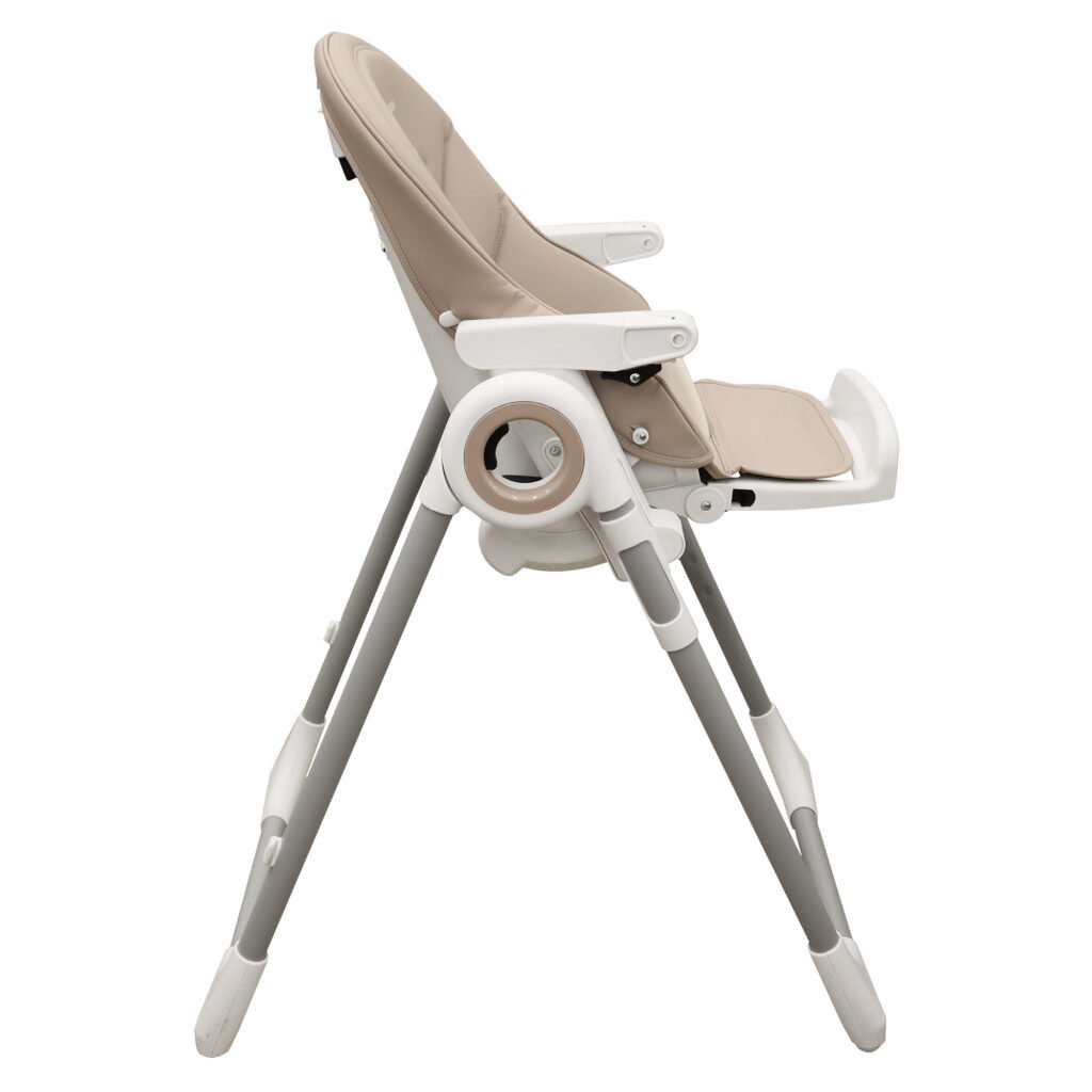 Boobeyeh, tronassimo model h2 foldable high baby dining chair for kids, light grey