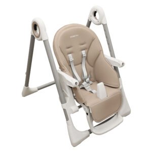 Boobeyeh, tronassimo model h2 foldable high baby dining chair for kids, light grey