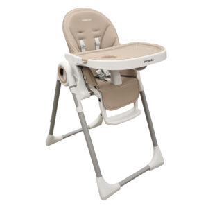Boobeyeh, tronassimo model h2 foldable high baby dining chair for kids, light grey