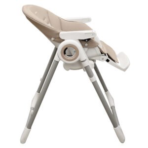 Boobeyeh, tronassimo model h2 foldable high baby dining chair for kids, light grey