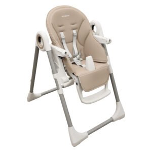 Boobeyeh, tronassimo model h2 foldable high baby dining chair for kids, light grey
