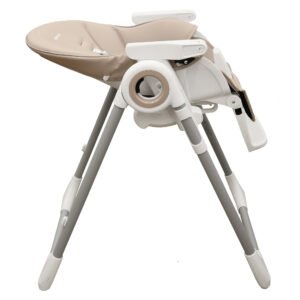 Boobeyeh, tronassimo model h2 foldable high baby dining chair for kids, light grey