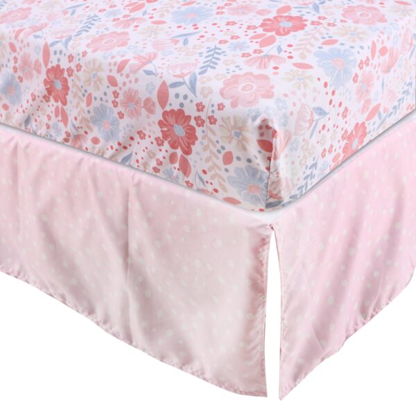 Fox-themed crib bedding set, floral design boobeyeh - Image 3