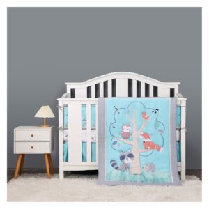 Boobeyeh 5 piece owl bedding set for new borns
