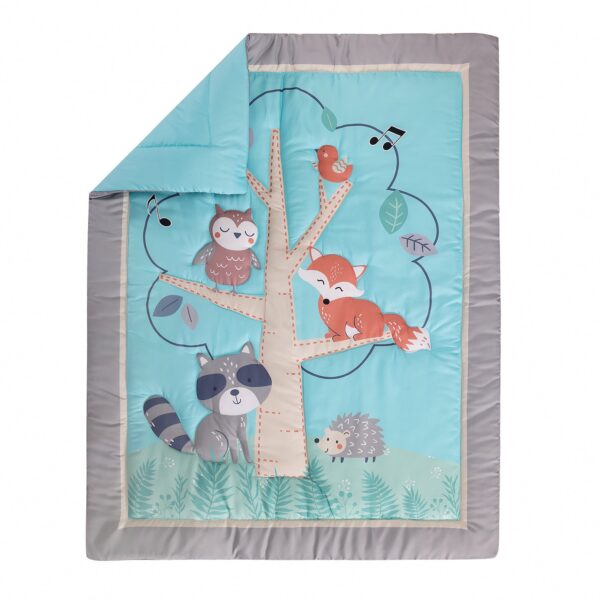 Boobeyeh 5 piece owl bedding set for new borns - Image 3
