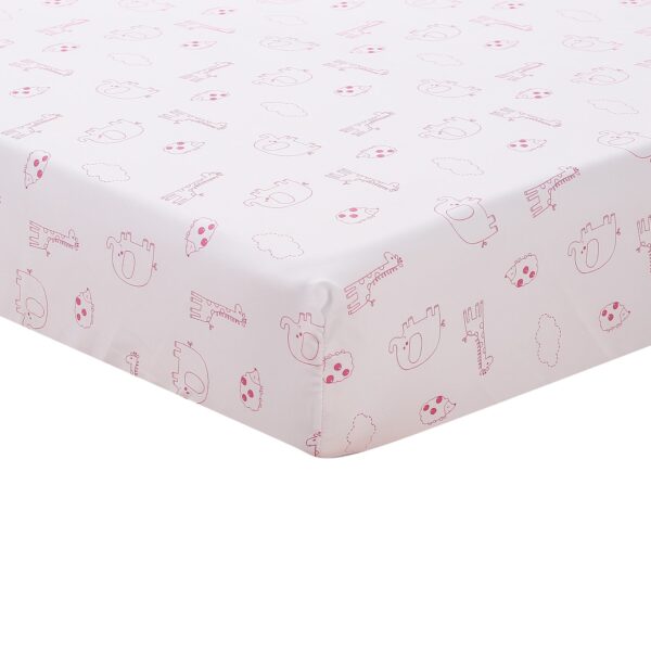 Boobeyeh 5-piece crib bedding set, elephant & giraffe theme. - Image 14