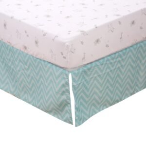 Boobeyeh 5-piece crib bedding set, elephant & giraffe theme.