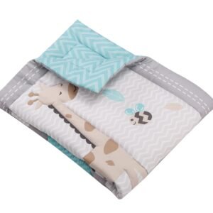 Boobeyeh 5-piece crib bedding set, elephant & giraffe theme.