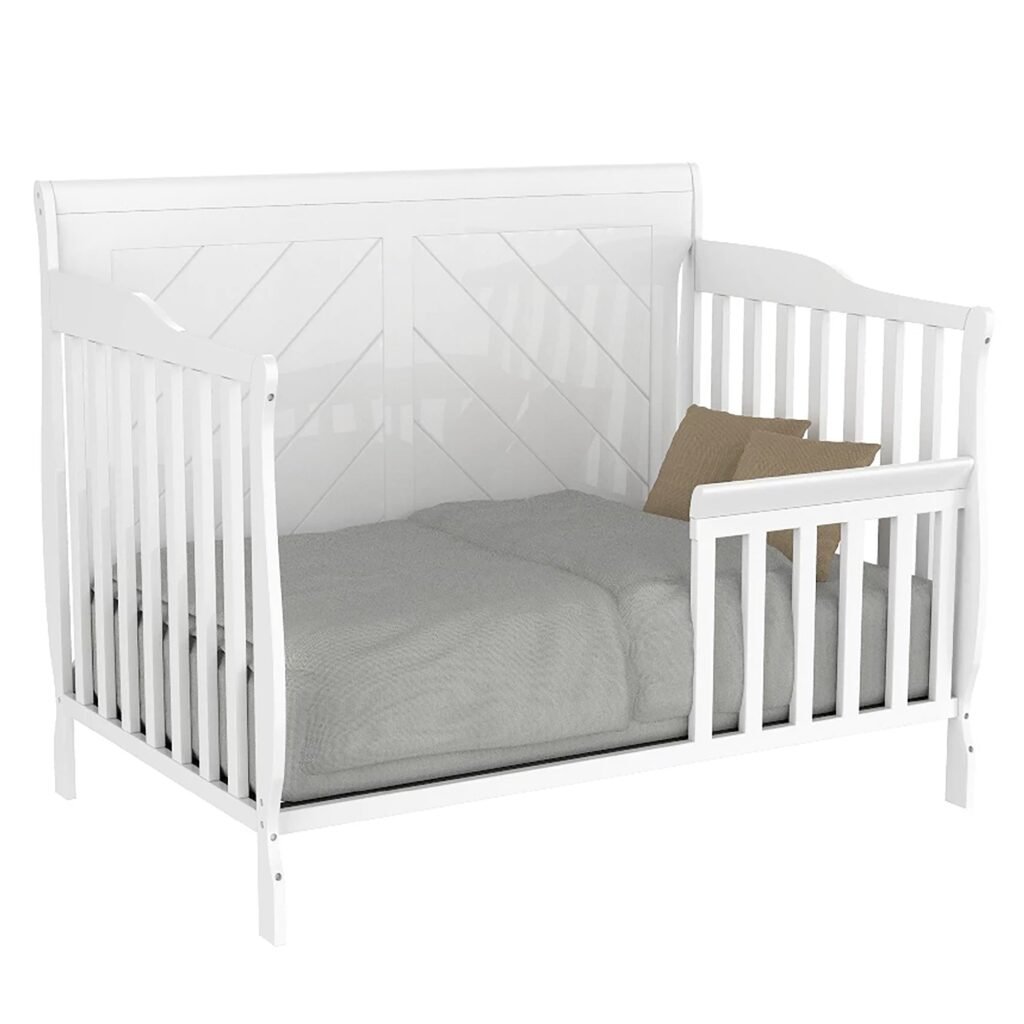 Lauren 4-in-1 convertible crib – adjustable, elegant & baby safe