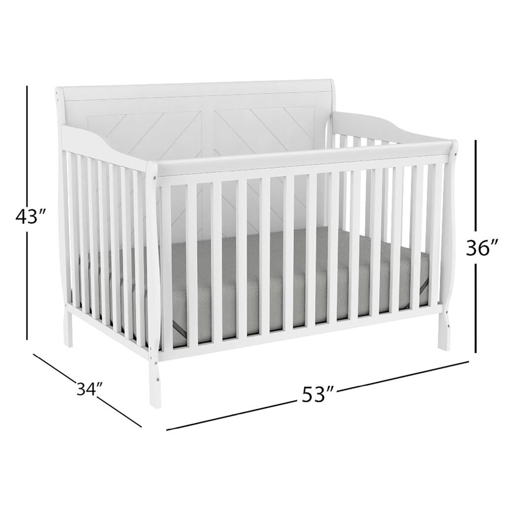 Lauren 4-in-1 convertible crib – adjustable, elegant & baby safe