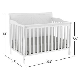 Lauren 4-in-1 convertible crib – adjustable, elegant & baby safe