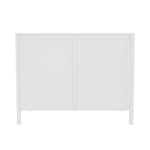 Bebelelo_ModernaCrib_White_Back Moderna convertible crib, white