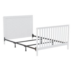 Bebelelo_ModernaCrib_White_L45_Bed Moderna convertible crib, white