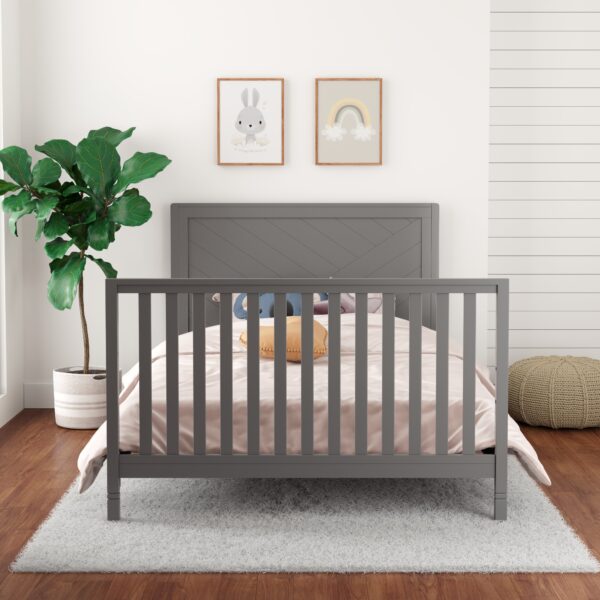 Moderna Convertible Crib, Dark Grey - Image 2