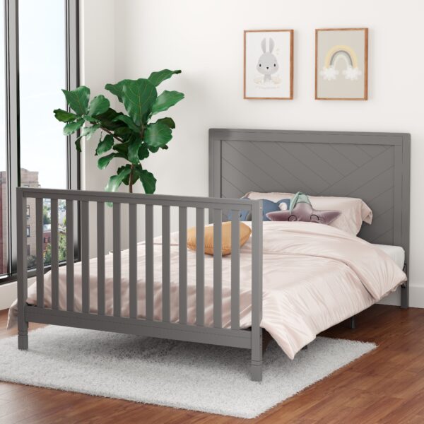 Moderna Convertible Crib, Dark Grey - Image 3