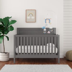 Moderna Convertible Crib, Dark Grey
