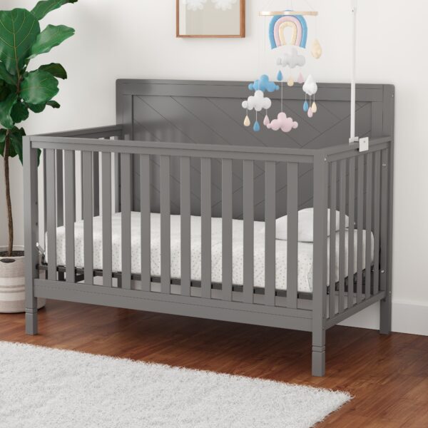 Moderna Convertible Crib, Dark Grey - Image 6