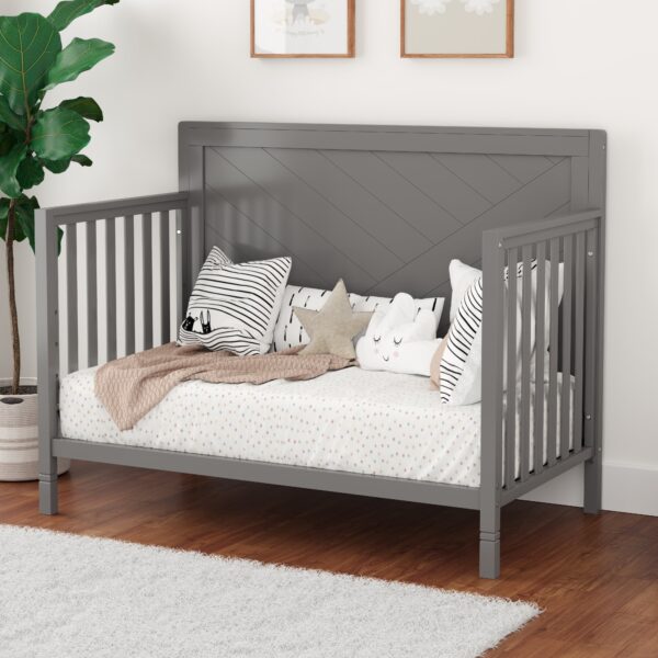 Moderna Convertible Crib, Dark Grey - Image 8