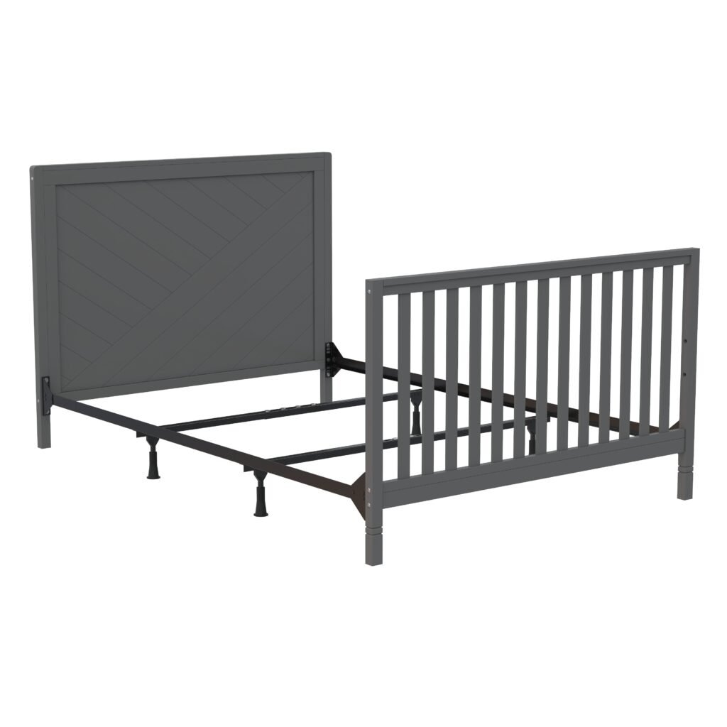 Moderna Convertible Crib, Dark Grey