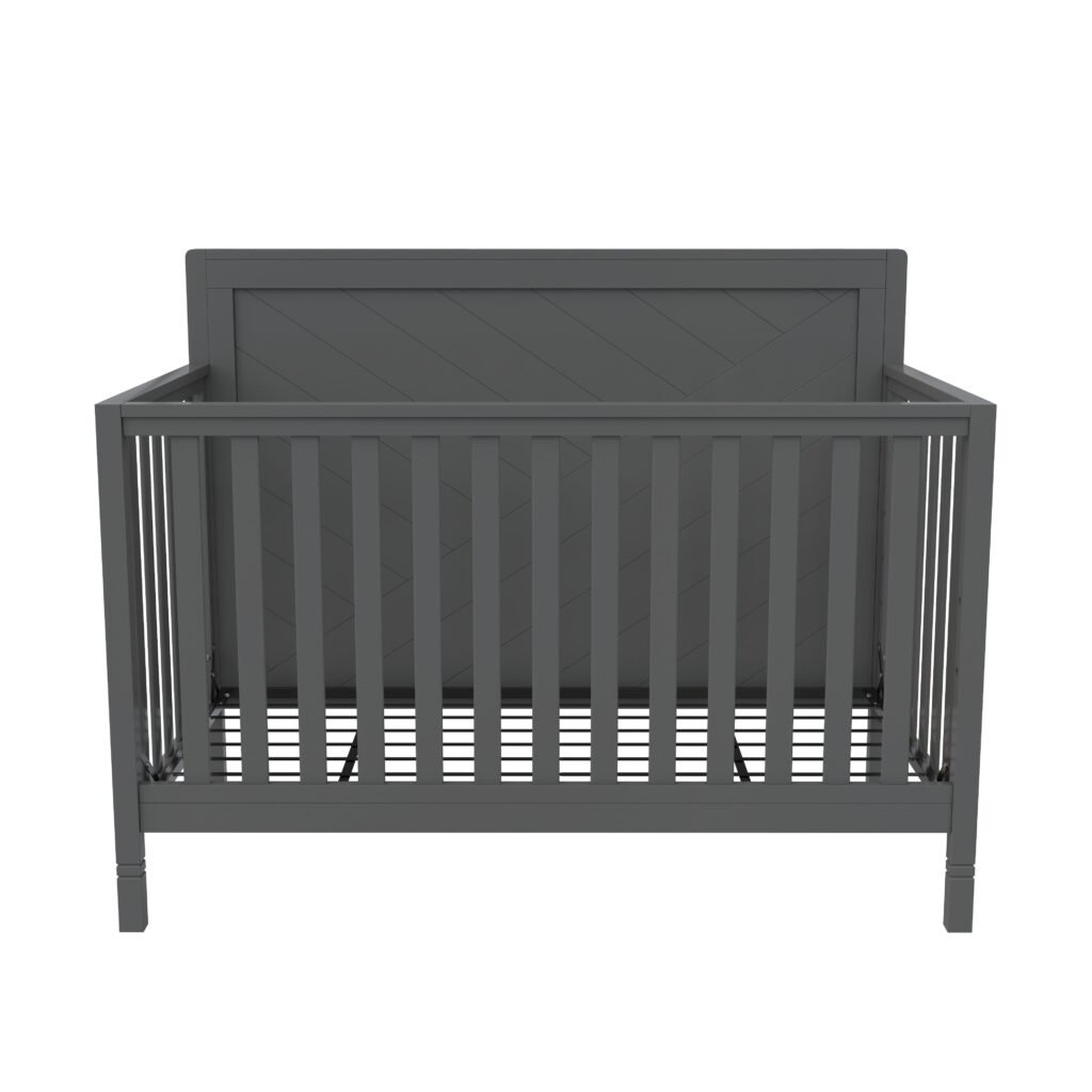 Moderna Convertible Crib, Dark Grey