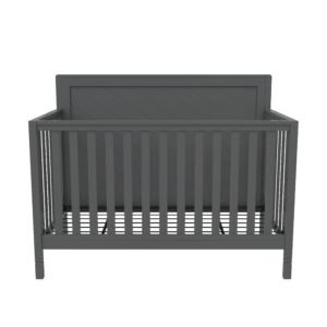 Moderna Convertible Crib, Dark Grey